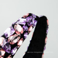 Baroque Gorgeous Resin Wide Headband Luxury Hair Accessories Vingtage Retro Korean Fashion Crown Velvet Sponge Hairband